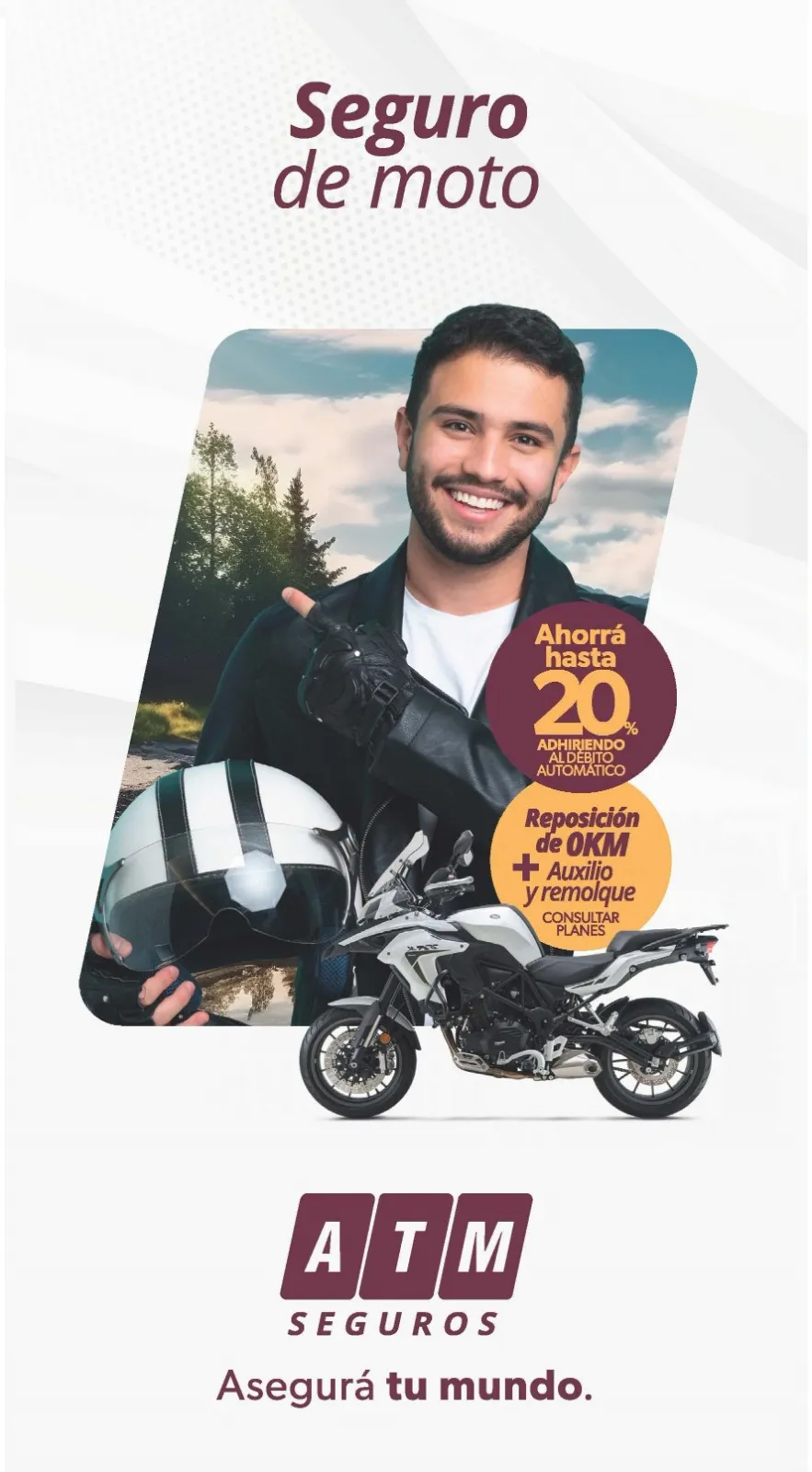 ATM Seguros de moto: ahorrá hasta 20% adhiriendo al débito automático